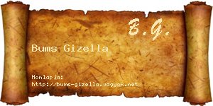 Bums Gizella névjegykártya